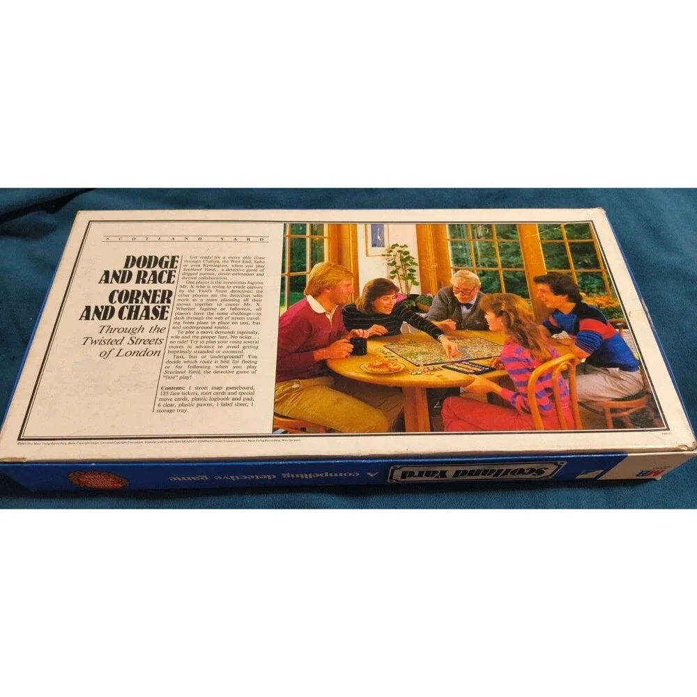 1985 Scotland Yard Board Game Milton Bradley Ravensburger 98% Complete